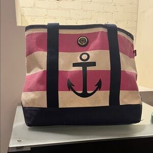Tommy Hilfiger Pink and Cream Tote